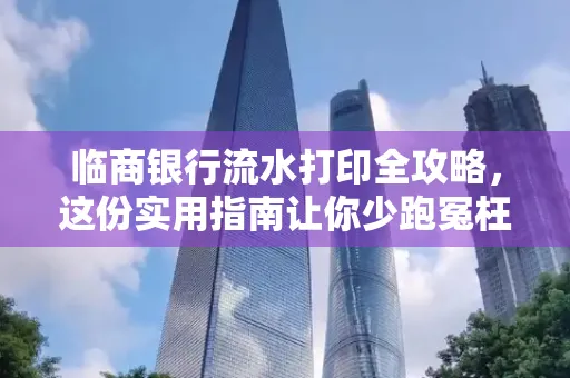 临商银行流水打印全攻略,这份实用指南让你少跑冤枉路