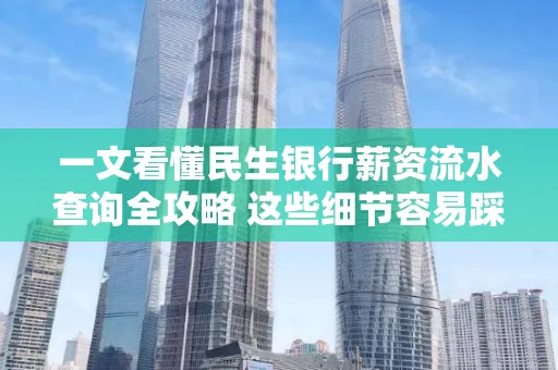 一文看懂民生银行薪资流水查询全攻略 这些细节容易踩雷