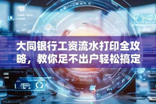 大同银行工资流水打印全攻略,教你足不出户轻松搞定